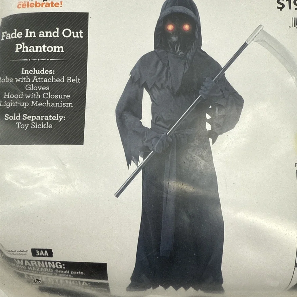 Fade In Out Phantom Halloween Costume Glowing Eyes Boys Child Medium 8 Cosplay